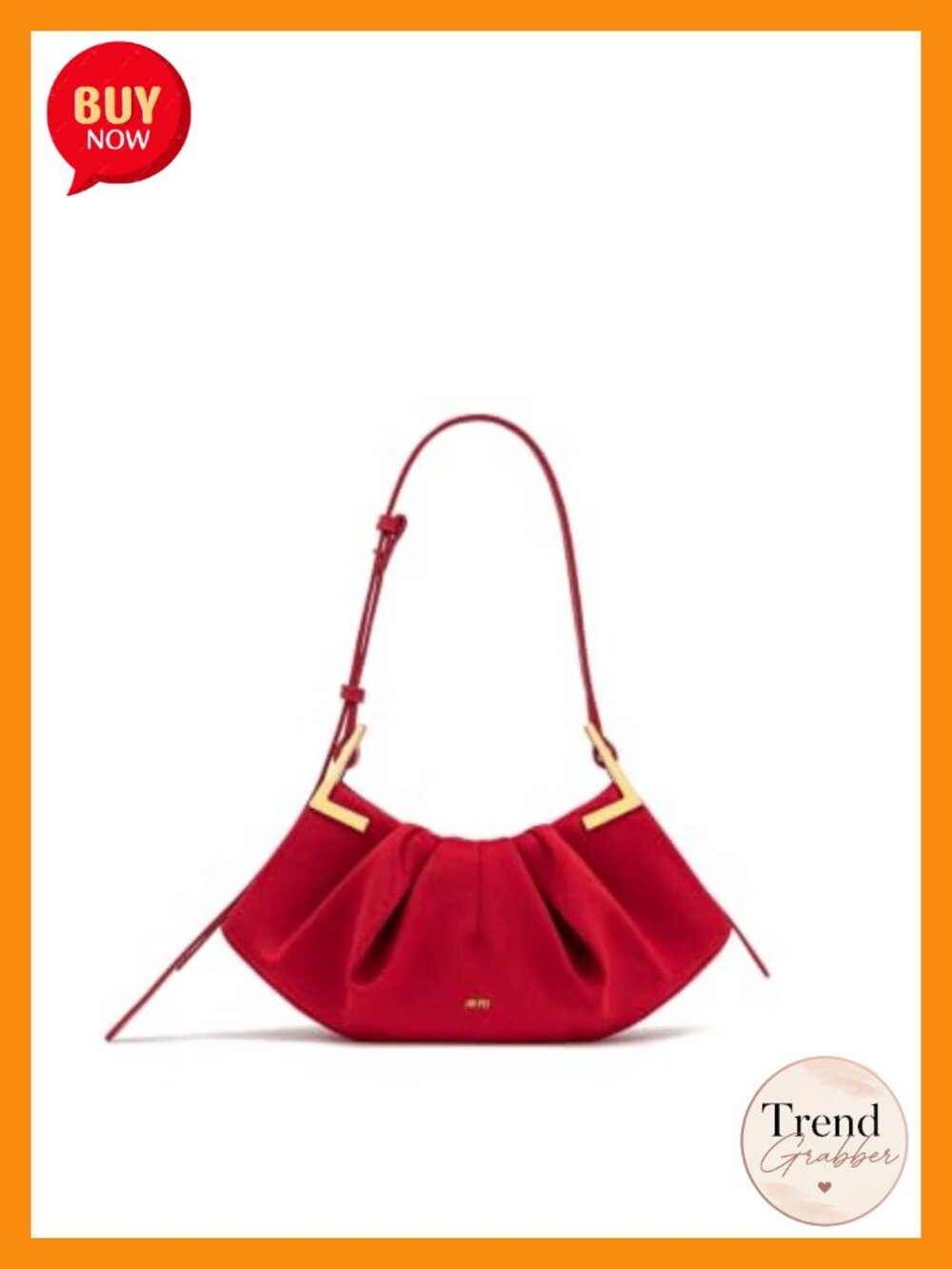 JW PEI Amelia Faux Suede Pleated Shoulder Bag Crossbody